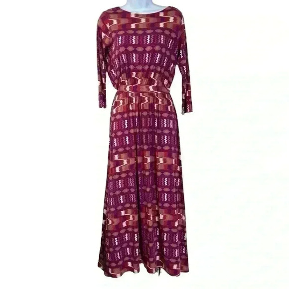 Rachel Pally Maxi Dress Small Boho Southwest Print Jersey Long Sleeve Festival - Picture 1 of 12